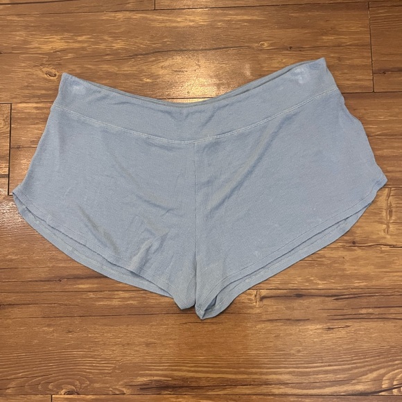 Athleta Well Rested Rib Sleep Short Size Large Blue Ribbed Soft - Picture 7 of 9